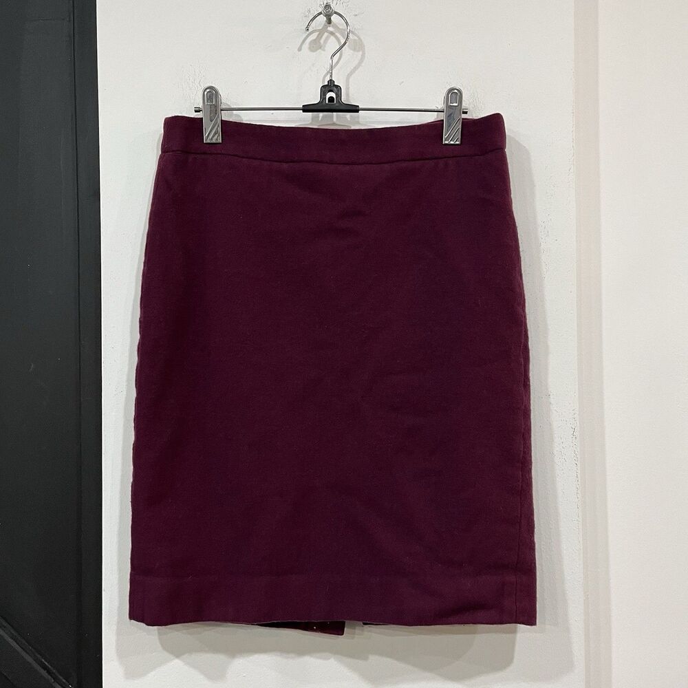 J Crew Wool Blend Pencil Skirt Size 4 Lined Office Business Preppy